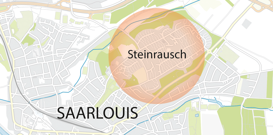 Fernwärme Saarlouis Steinrausch Versorgungsgebiet